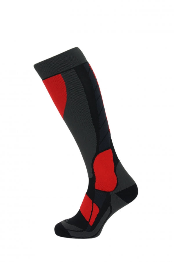 Ponožky Blizzard Compress 120 Ski Socks black/grey/red 