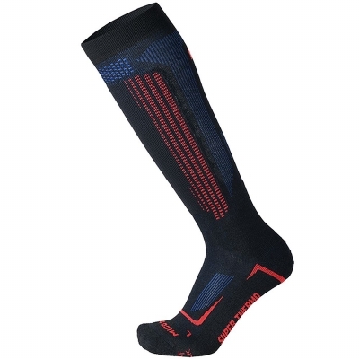 Ponožky Mico Heavy Weight Superthermo Primaloft Ski Socks Nero Rosso 23/24  