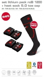 Vyhřívané ponožky Lenz Lithium Pack rcB 1200+Heat Sock 5.0 Toe Cap Slim fit  