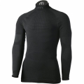 Mico Man Long Sleeves Mock Neck Shirt  Superthermo Primaloft Nero